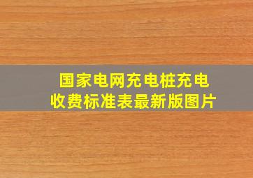 国家电网充电桩充电收费标准表最新版图片