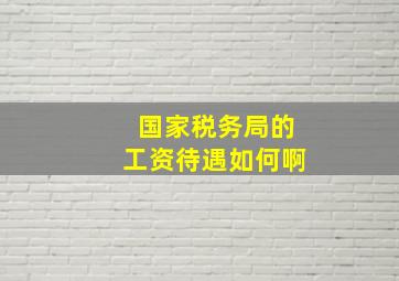 国家税务局的工资待遇如何啊