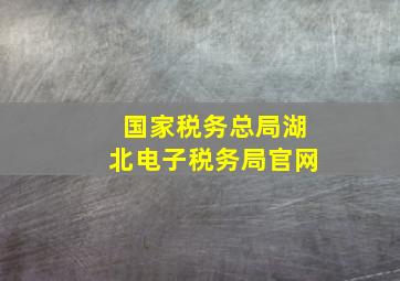 国家税务总局湖北电子税务局官网