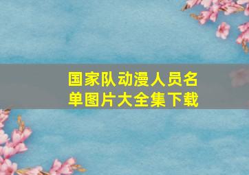 国家队动漫人员名单图片大全集下载