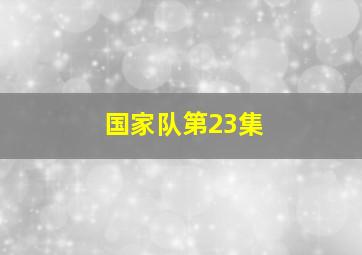 国家队第23集