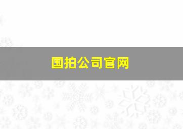 国拍公司官网