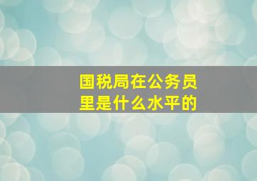 国税局在公务员里是什么水平的