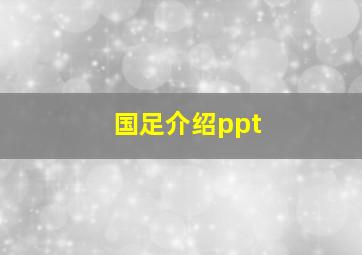 国足介绍ppt