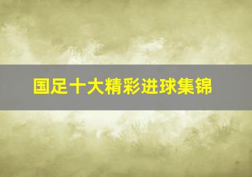 国足十大精彩进球集锦