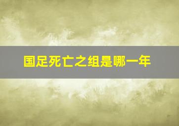 国足死亡之组是哪一年