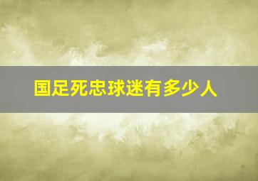 国足死忠球迷有多少人