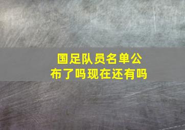 国足队员名单公布了吗现在还有吗