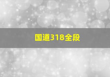 国道318全段