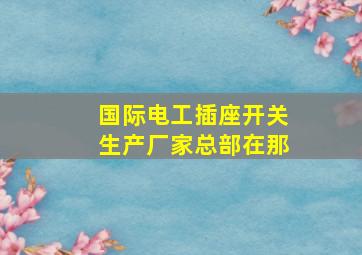 国际电工插座开关生产厂家总部在那