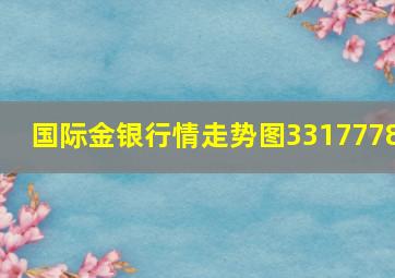 国际金银行情走势图3317778