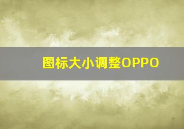 图标大小调整OPPO