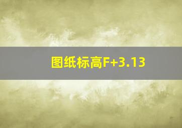 图纸标高F+3.13