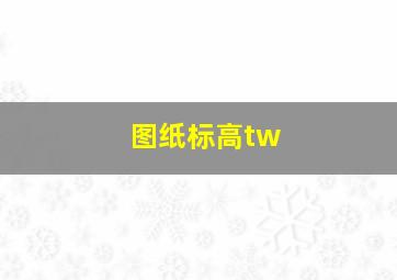 图纸标高tw