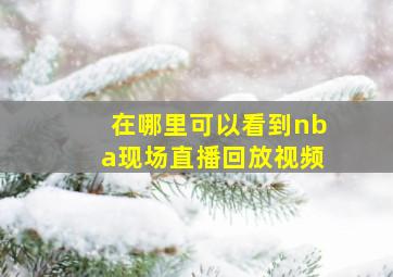 在哪里可以看到nba现场直播回放视频