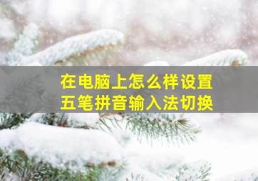 在电脑上怎么样设置五笔拼音输入法切换