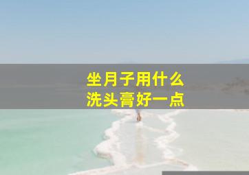 坐月子用什么洗头膏好一点