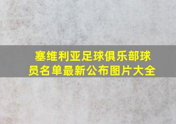 塞维利亚足球俱乐部球员名单最新公布图片大全