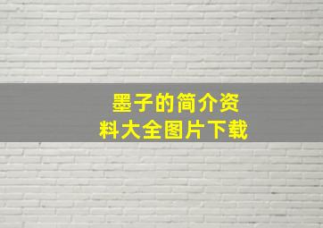 墨子的简介资料大全图片下载