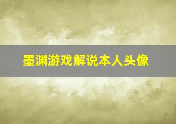 墨渊游戏解说本人头像