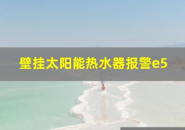 壁挂太阳能热水器报警e5