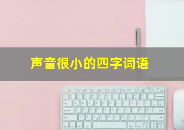 声音很小的四字词语