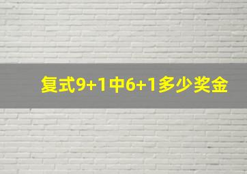 复式9+1中6+1多少奖金