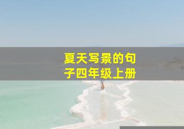 夏天写景的句子四年级上册