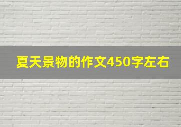 夏天景物的作文450字左右