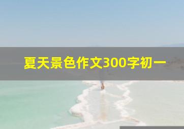 夏天景色作文300字初一