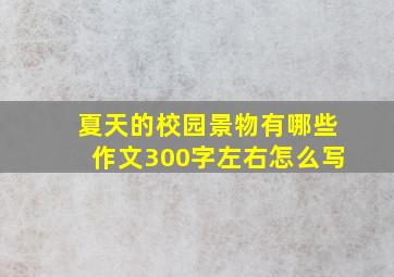 夏天的校园景物有哪些作文300字左右怎么写