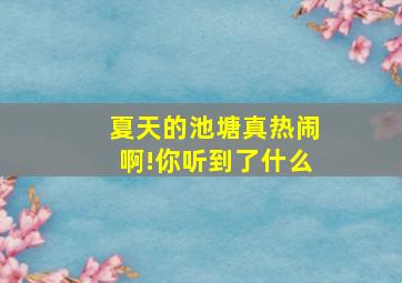 夏天的池塘真热闹啊!你听到了什么