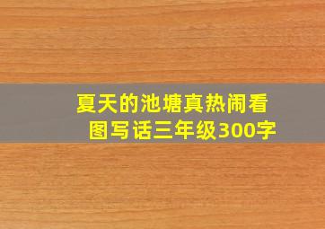 夏天的池塘真热闹看图写话三年级300字