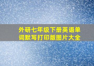 外研七年级下册英语单词默写打印版图片大全