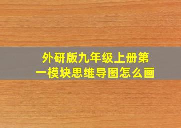 外研版九年级上册第一模块思维导图怎么画