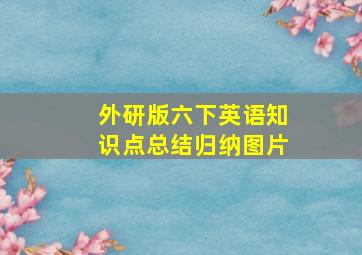 外研版六下英语知识点总结归纳图片