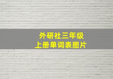 外研社三年级上册单词表图片