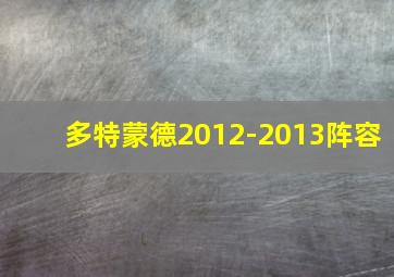 多特蒙德2012-2013阵容