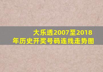 大乐透2007至2018年历史开奖号码连线走势图