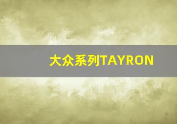 大众系列TAYRON