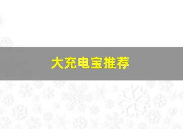 大充电宝推荐