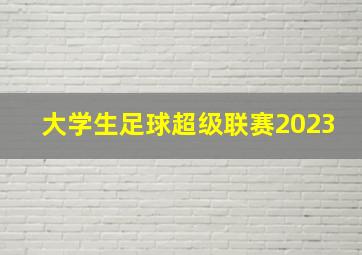 大学生足球超级联赛2023