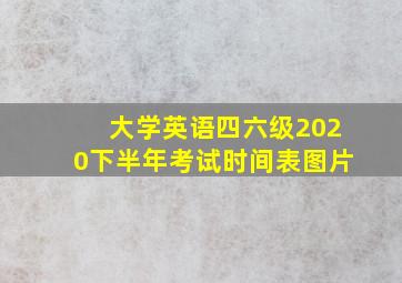 大学英语四六级2020下半年考试时间表图片