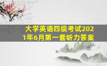 大学英语四级考试2021年6月第一套听力答案