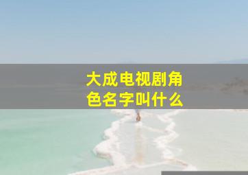 大成电视剧角色名字叫什么