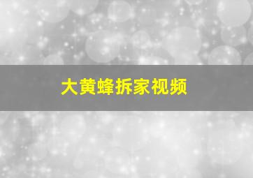 大黄蜂拆家视频