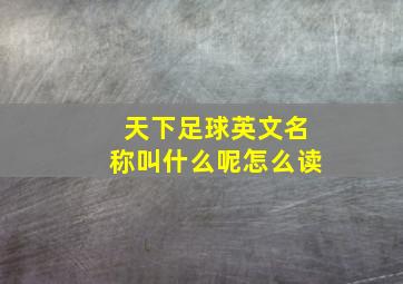 天下足球英文名称叫什么呢怎么读