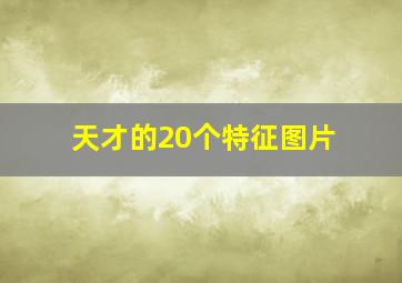 天才的20个特征图片