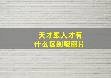 天才跟人才有什么区别呢图片