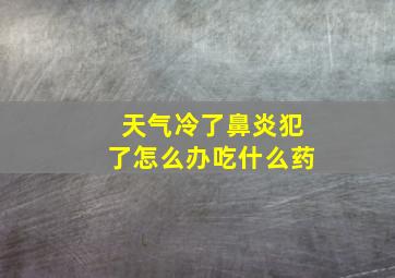 天气冷了鼻炎犯了怎么办吃什么药